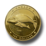 100Dollar Groenlandwal 100 Dollar Gedenkmünzen 