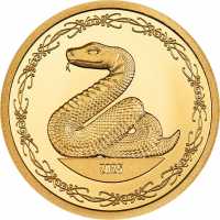 Gold Münze Lunar Jahr der Schlange 0,5 g - oz Edle Geschenkideen Mongolei PP