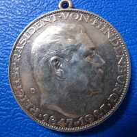 Preussen Weimarer Republik Medaille 1927 Paul Hindenburg in Silber K. Goetz als Haenger --- 