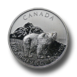 5 Dollar Wildlife Grizzly Baer diff.-best. Canadian 