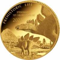 0,5g Gold Prehistoric Life Stegosaurus 2023 PP Auflage: 2.000 PP