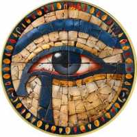 Auge des Horus Auflage: 50, teilvergoldet Gilded, Coloriert