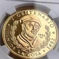 Gold Kuba - 100 Pesos Juan de la Cosa Proof NGC PF68 Ultra Cameo PP