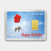 ESG, Valcambi  LBMA-zertifiziert, Flipmotiv Birthday Elefant