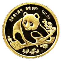 China Panda Goldmedaille 1994 PP - 1/2 Unze Munich Coin Show 