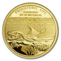 Kongo 2020 Plesiosaurus - Dinosaurier Gold 0,5 g Congo 