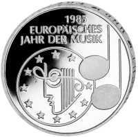 Deutschland Kupfer-Nickel Deutschland 5 DM 1985 Europaeisches Jahr der Musik - PP deutschland 5 dm 1985 europaisches jahr der musik pp, PP