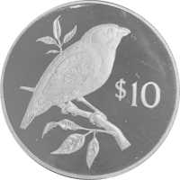 Fiji, 10 Dollars, Papageienfink PP