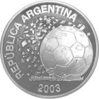 Argentinien 5 Pesos Fußball WM PP