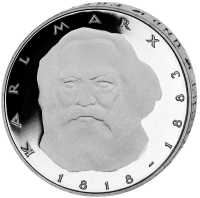 Deutschland Kupfer-Nickel Deutschland 5 DM 1983 Karl Marx deutschland dm karl marx