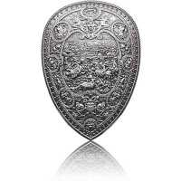 Shield of Henry II France Antique Silver Antik Finish
