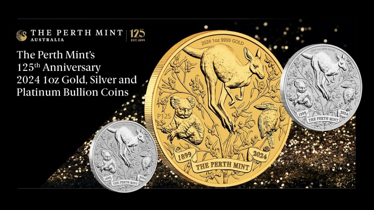 The Perth Mint's 125th Anniversary 2024 1oz Gold, Silver and Platinum Bullion Coins